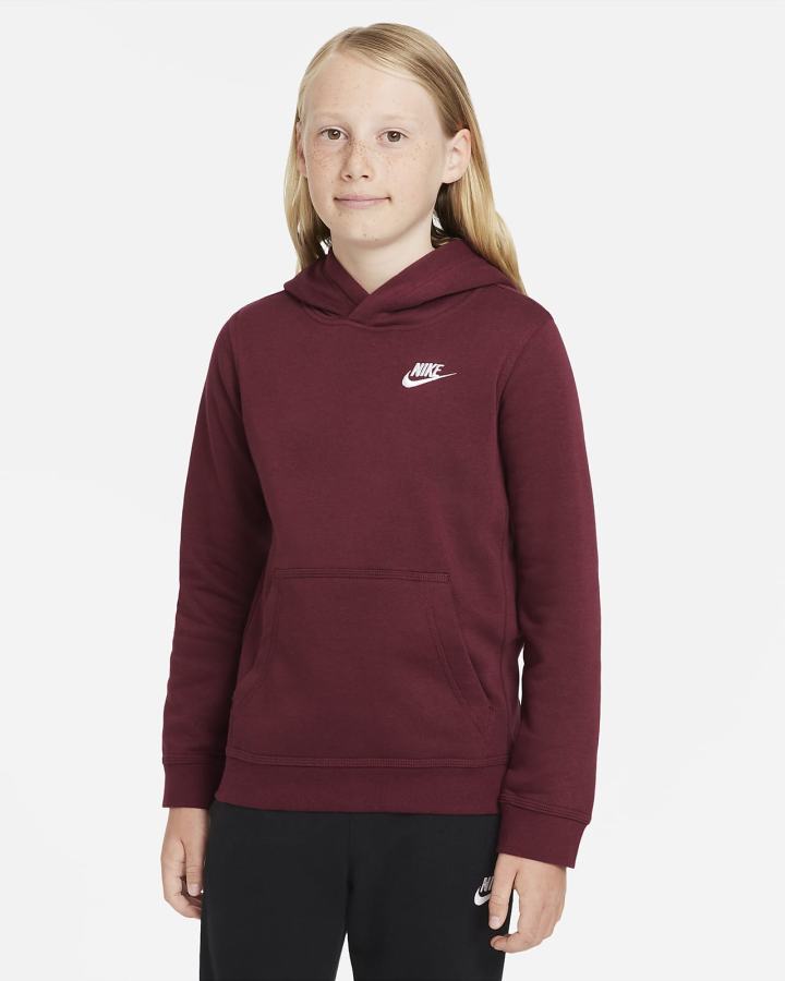 Nike Sportswear Club Kids Za Dječake Majica S Kapuljačom Bijele | HR-17496TRAC