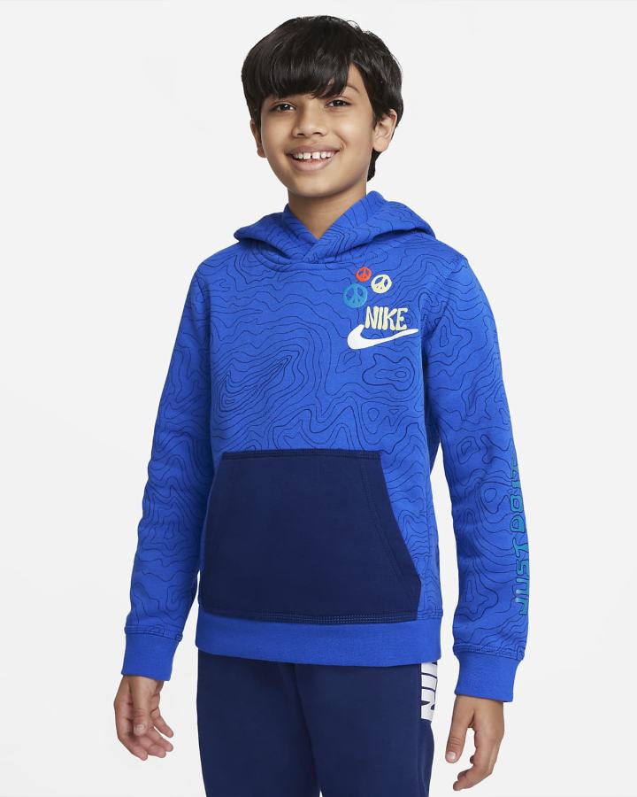 Nike Sportswear Club Kids Za Dječake Majica S Kapuljačom Kraljevska Plava Plave | HR-43652IGWJ