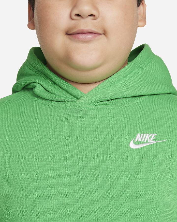 Nike Sportswear Club Kids Za Dječake Majica S Kapuljačom Svijetlo Zelene Bijele | HR-49187DMXE