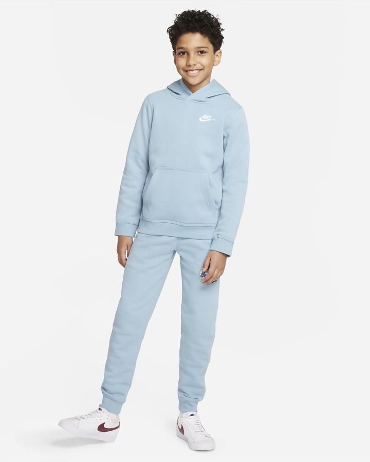 Nike Sportswear Club Kids Za Dječake Majica S Kapuljačom Plave Bijele | HR-73059KBTN