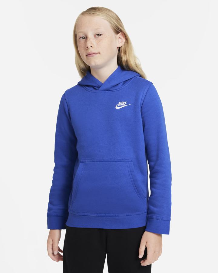 Nike Sportswear Club Kids Za Dječake Majica S Kapuljačom Kraljevska Plava Bijele | HR-92675VDOZ