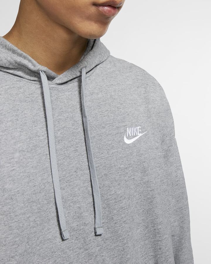 Nike Sportswear Club Muške Majica S Kapuljačom Tamno Sive Bijele | HR-29053SELI