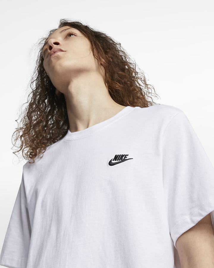 Nike Sportswear Club Muške Majice Bijele Crne | HR-80592WRJS