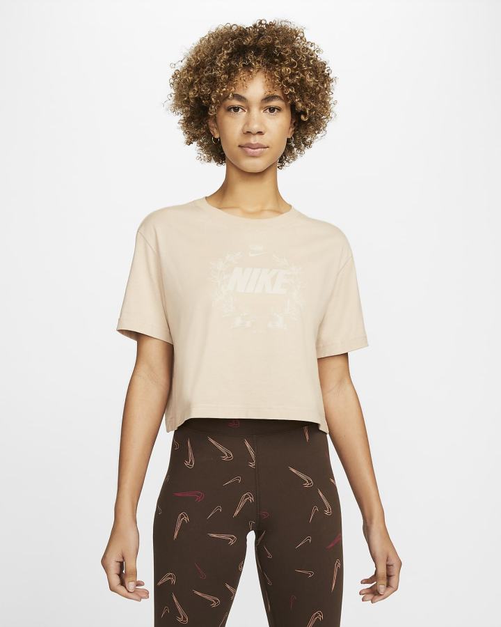 Nike Sportswear Cropped Printed Ženske Majice Plave | HR-91872LDRT