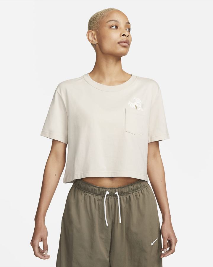 Nike Sportswear Essential Cropped Ženske Majice Svijetlo Smeđe | HR-05138LESR