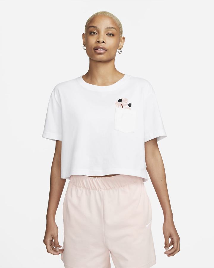 Nike Sportswear Essential Cropped Ženske Majice Bijele | HR-17356WIXZ