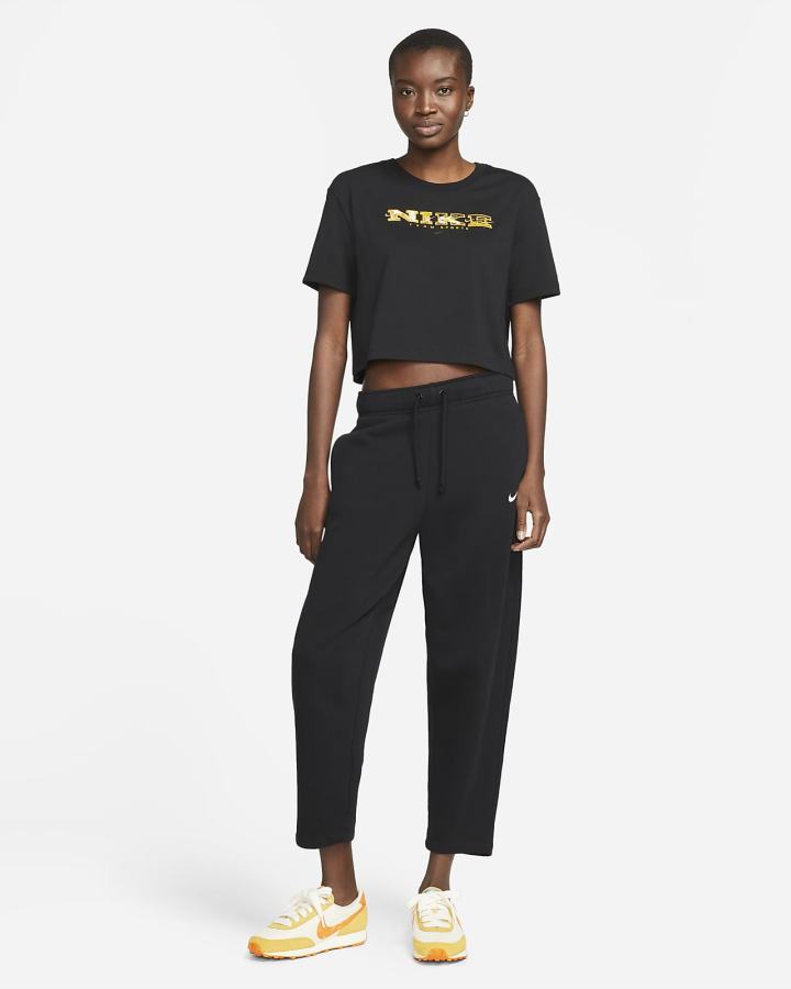 Nike Sportswear Essential Cropped Ženske Majice Crne | HR-83274BOQR