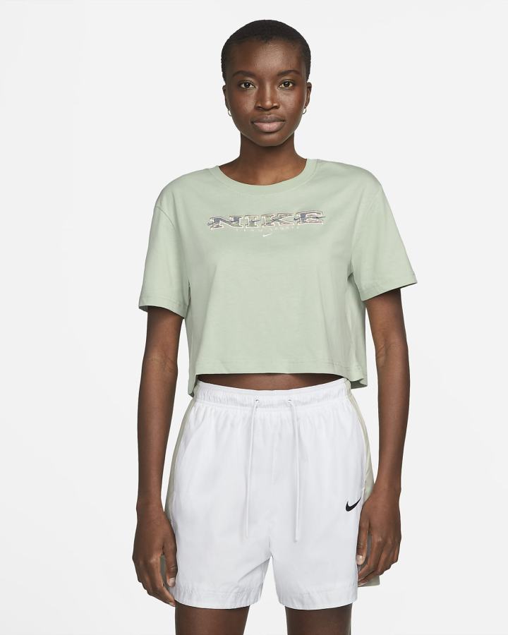 Nike Sportswear Essential Cropped Ženske Majice Zelene | HR-89534HEGL