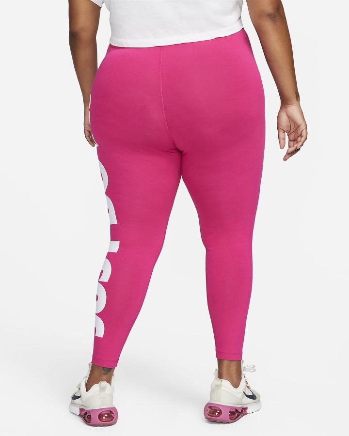 Nike Sportswear Essential High-Waisted Graficke (Plus Size) Ženske Tajice Bijele | HR-02973JXDA