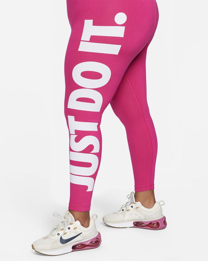 Nike Sportswear Essential High-Waisted Graficke (Plus Size) Ženske Tajice Bijele | HR-02973JXDA