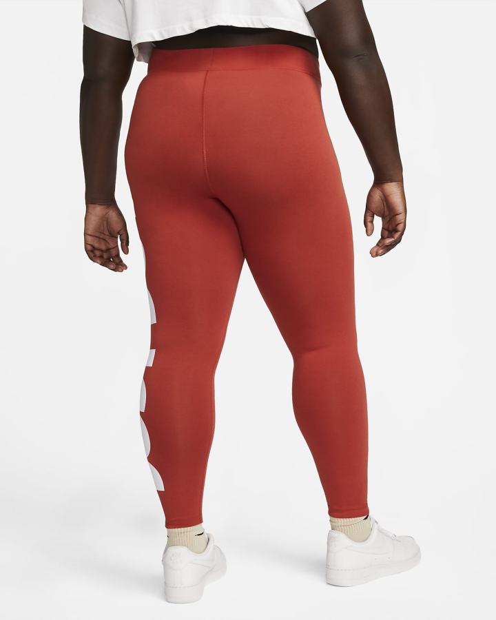 Nike Sportswear Essential High-Waisted Graficke (Plus Size) Ženske Tajice Bijele | HR-30951ETQG