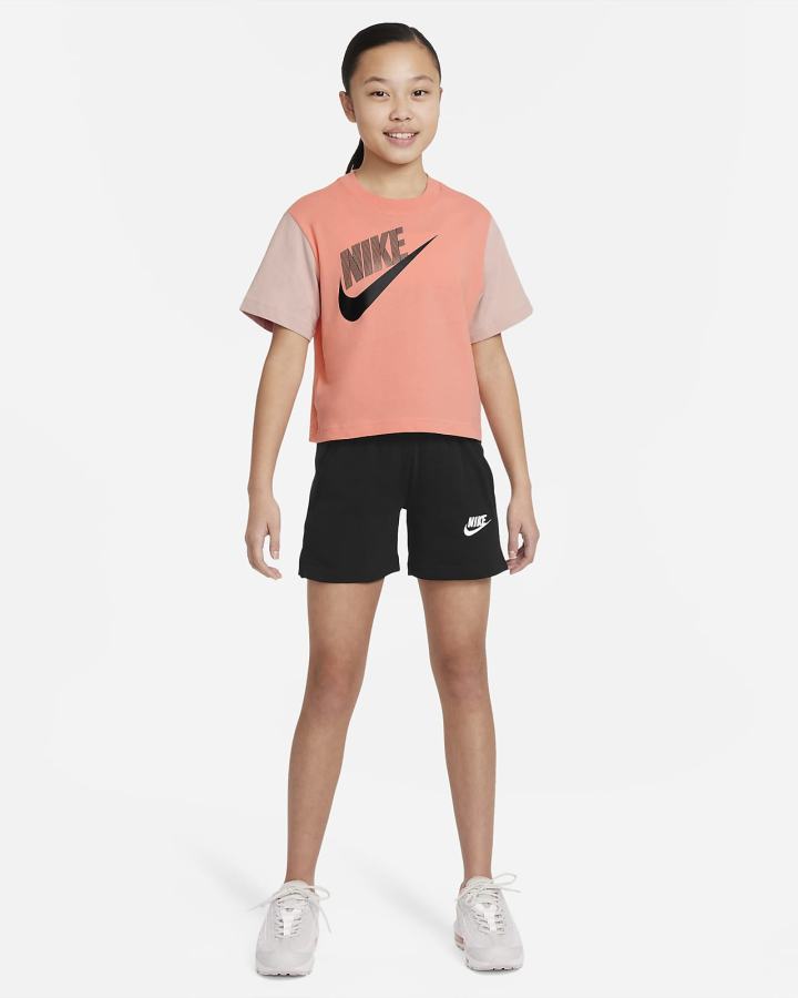 Nike Sportswear Essential Kids Boxy Dance Za Djevojčice Majice Crvene | HR-51893BVJG