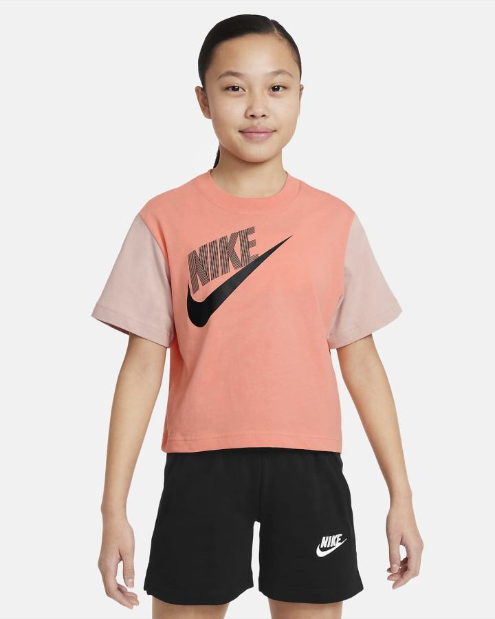 Nike Sportswear Essential Kids Boxy Dance Za Djevojčice Majice Crvene | HR-51893BVJG