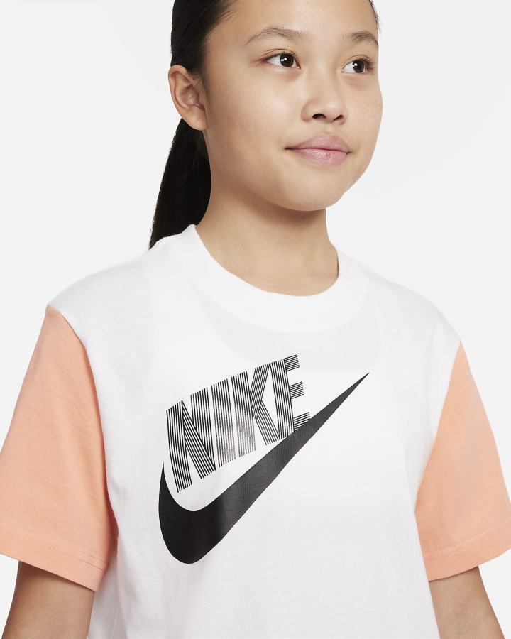 Nike Sportswear Essential Kids Boxy Dance Za Djevojčice Majice Bijele | HR-71093NFBK