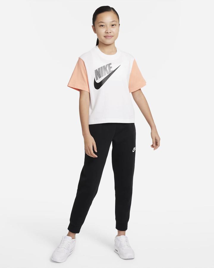 Nike Sportswear Essential Kids Boxy Dance Za Djevojčice Majice Bijele | HR-71093NFBK