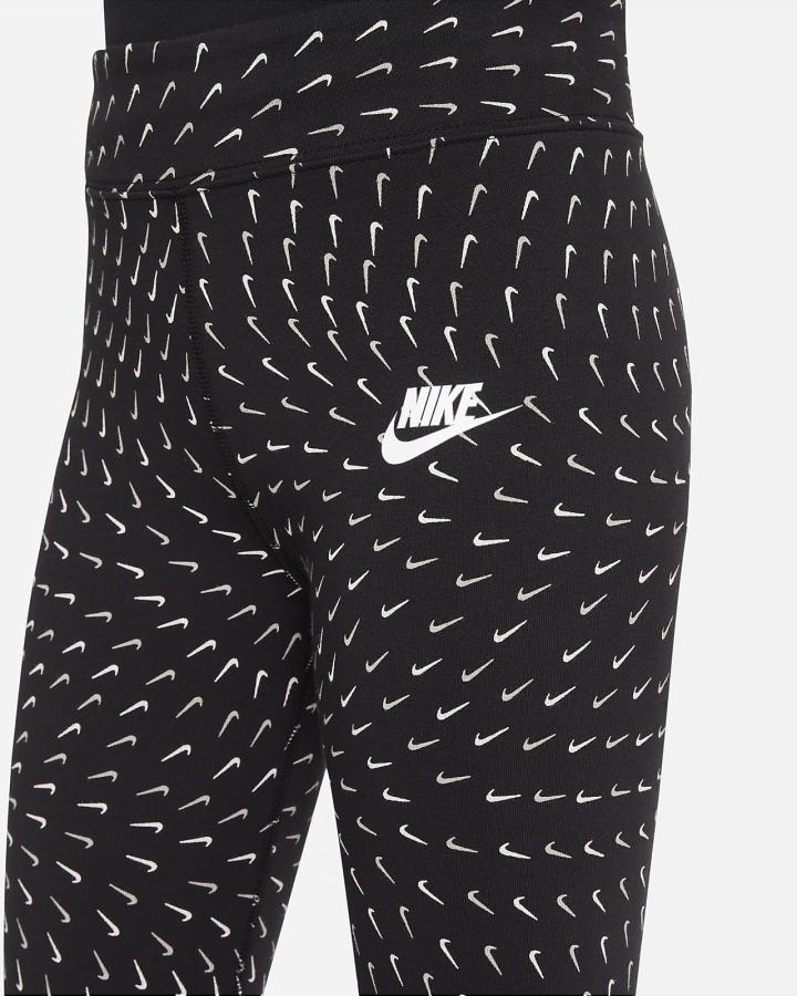 Nike Sportswear Essential Kids Printed Za Djevojčice Tajice Crne Bijele | HR-36520DMUF