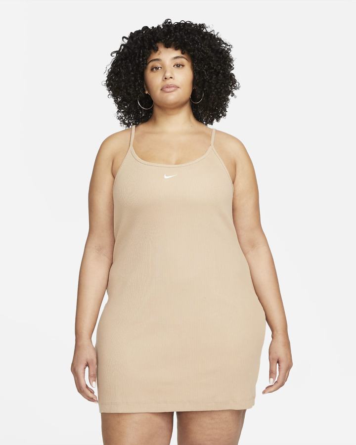 Nike Sportswear Essential Rebrasti (Plus Size) Ženske Haljine Tamno Sive Bijele | HR-35678ANZD