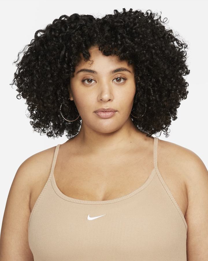 Nike Sportswear Essential Rebrasti (Plus Size) Ženske Haljine Bijele | HR-51086XEVJ