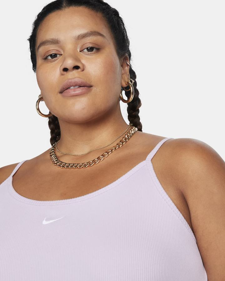 Nike Sportswear Essential Rebrasti (Plus Size) Ženske Haljine Bijele | HR-91270RQVY