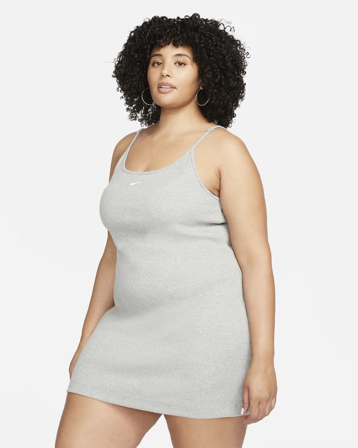 Nike Sportswear Essential Rebrasti (Plus Size) Ženske Haljine Bijele | HR-91270RQVY