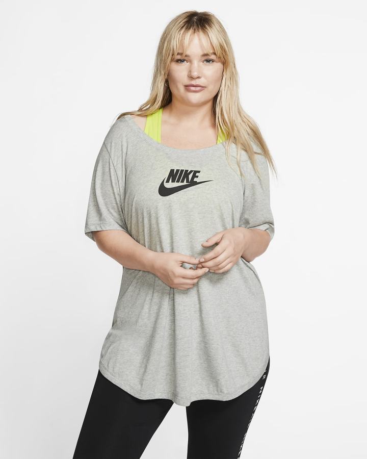 Nike Sportswear Essential Tunic (Plus Size) Ženske Majice Tamno Sive Crne | HR-40627RNOY