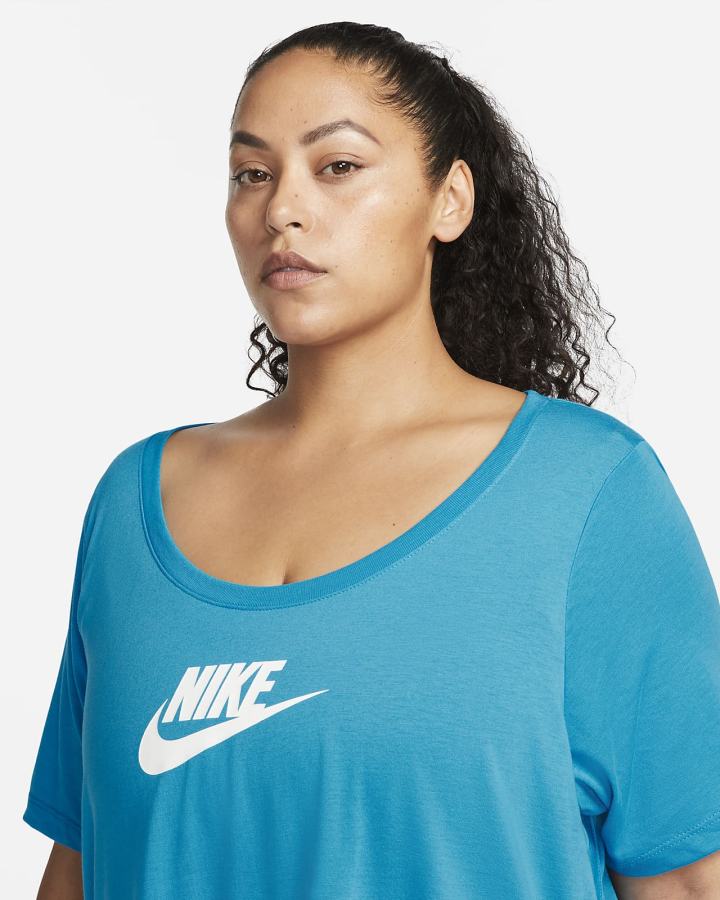 Nike Sportswear Essential Tunic (Plus Size) Ženske Majice Plave Bijele | HR-53092TXUF