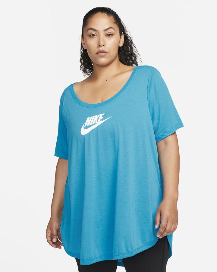 Nike Sportswear Essential Tunic (Plus Size) Ženske Majice Plave Bijele | HR-53092TXUF