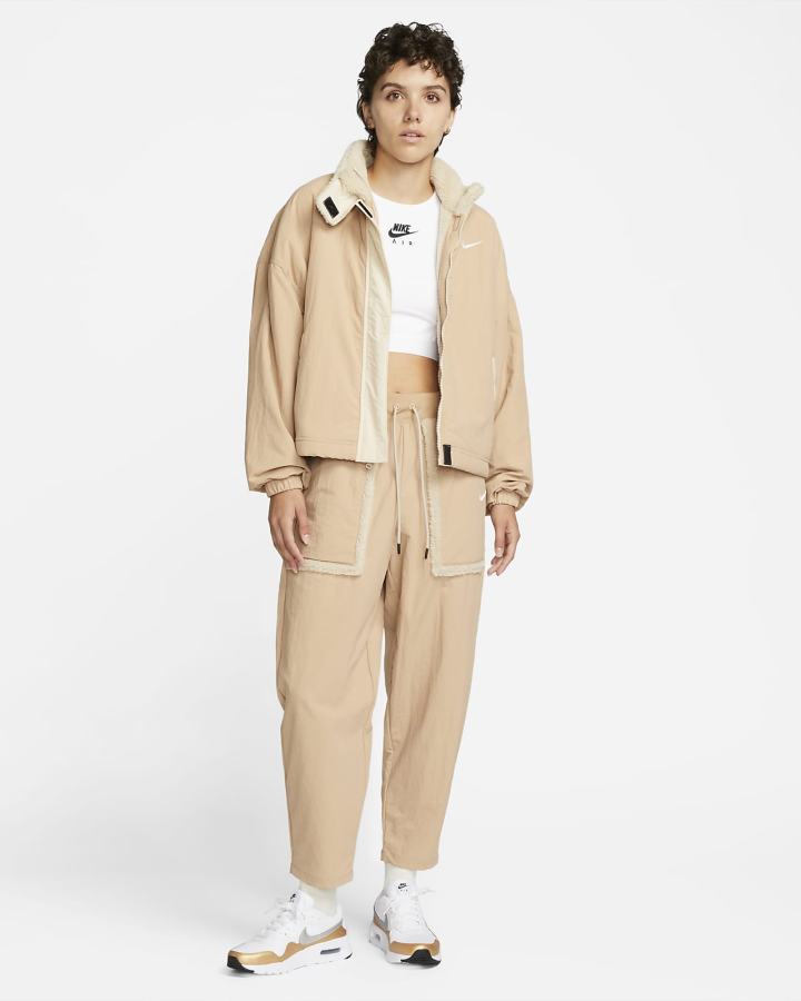 Nike Sportswear Essential Woven High-Waisted Curve Ženske Hlače Bijele | HR-06852IASX