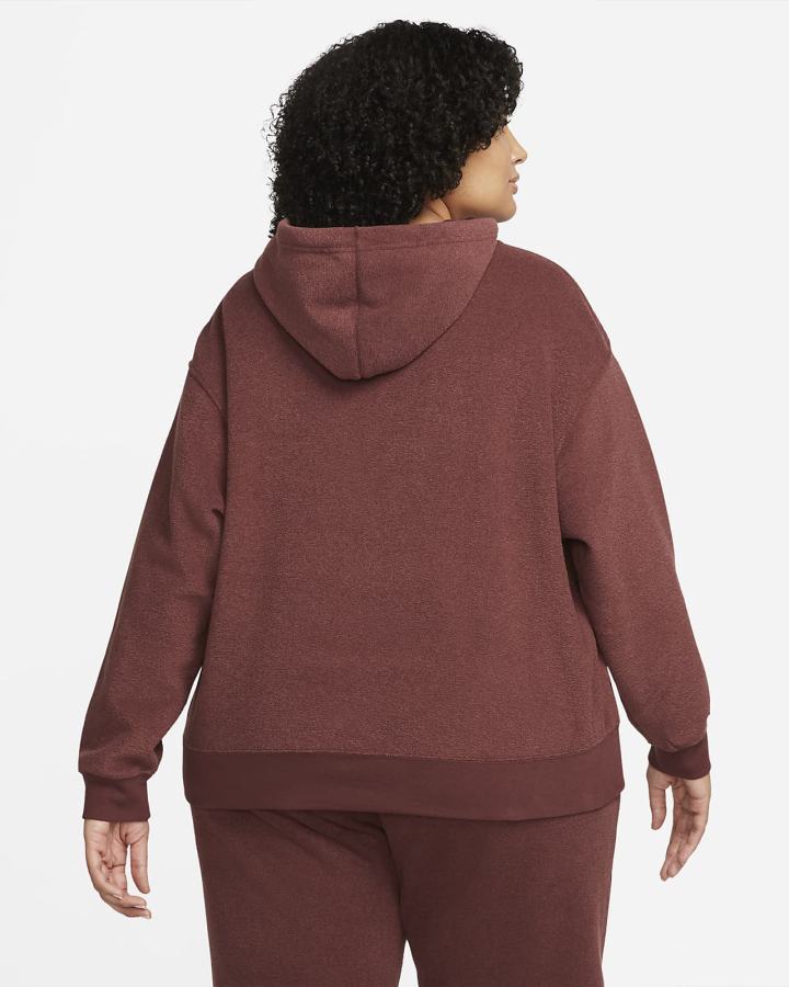 Nike Sportswear Essentials Plush (Plus Size) Ženske Majica S Kapuljačom Smeđe Bijele | HR-40261DFRL