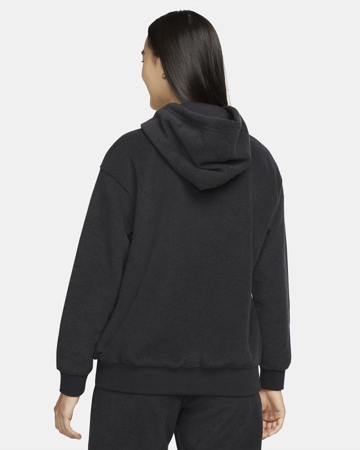 Nike Sportswear Essentials Plush (Plus Size) Ženske Majica S Kapuljačom Crne Bijele | HR-78069BMPR