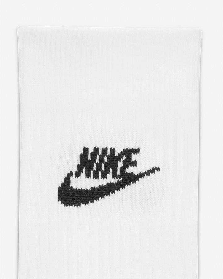 Nike Sportswear Everyday Essential Crew (3 Pairs) Muške Čarape Bijele Crne | HR-57904GUOS