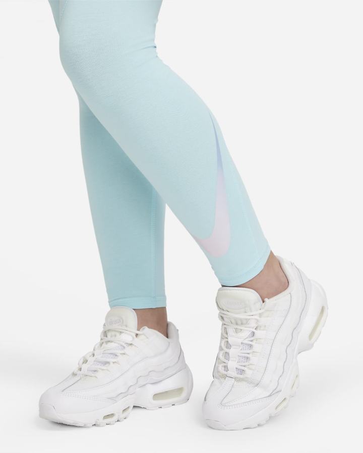 Nike Sportswear Favorites Kids Graficke High-Waisted (Extended Size) Za Djevojčice Tajice Plave | HR-27156FMXB