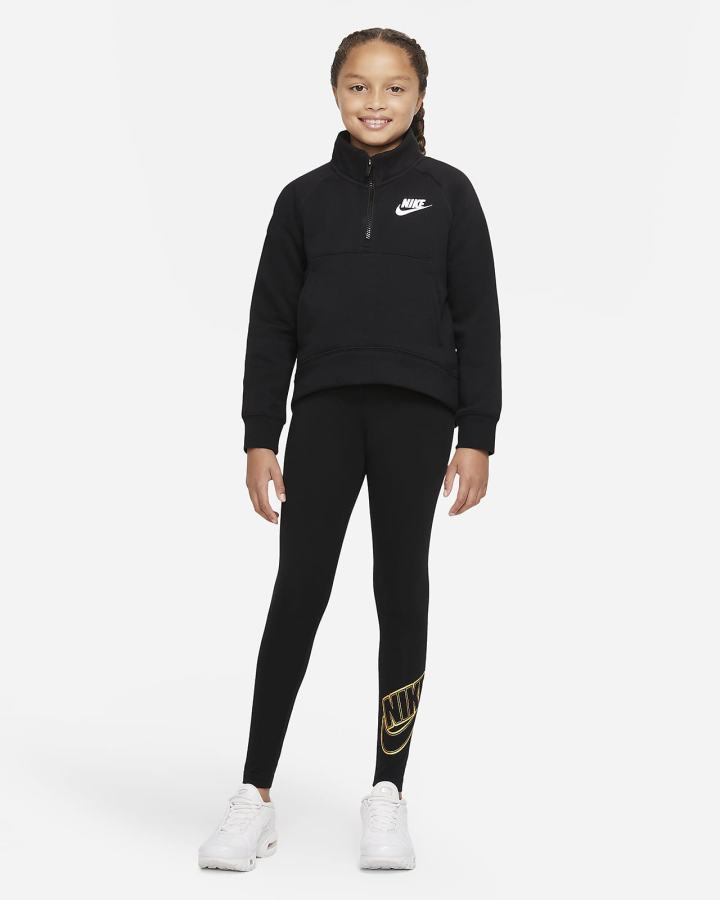 Nike Sportswear Favorites Kids Graficke Za Djevojčice Tajice Crne | HR-35172TLKZ