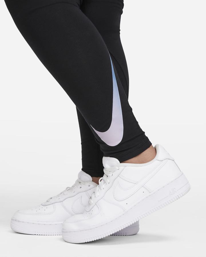 Nike Sportswear Favorites Kids Graficke High-Waisted (Extended Size) Za Djevojčice Tajice Crne | HR-36284CZDR