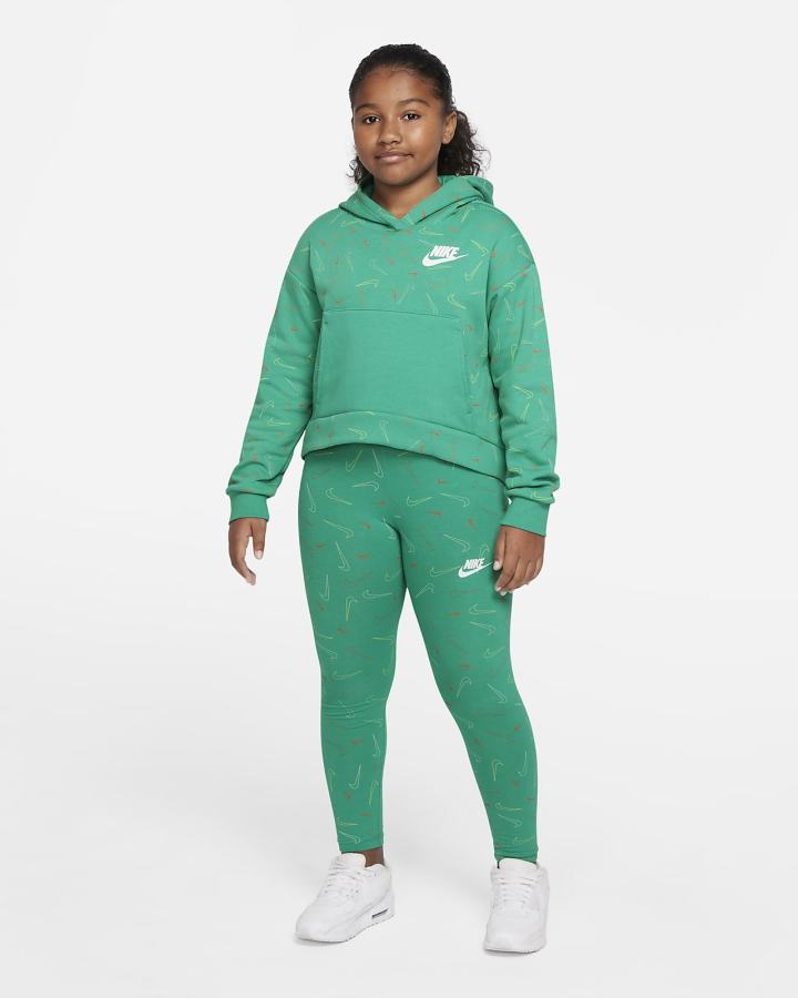 Nike Sportswear Favorites Kids Printed (Extended Size) Za Djevojčice Tajice Zelene Bijele | HR-17628PNDL