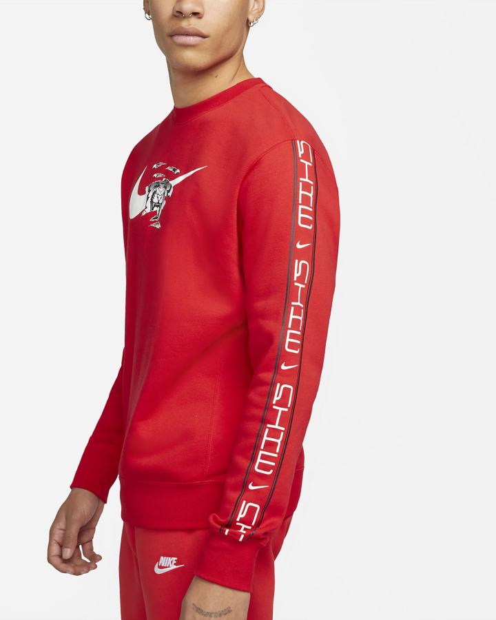 Nike Sportswear Fleece Crew Muške Dukserice Crvene | HR-60127GYIO