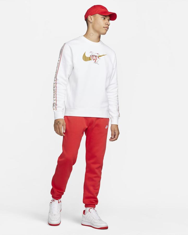 Nike Sportswear Fleece Crew Muške Dukserice Bijele | HR-64075HQIK