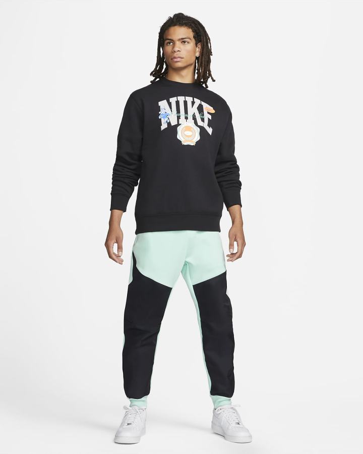 Nike Sportswear Fleece Crew Muške Dukserice Crne | HR-92751GCEP