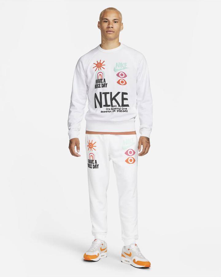 Nike Sportswear French Terry Crew Muške Dukserice Bijele | HR-07451YWRD