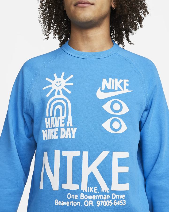 Nike Sportswear French Terry Crew Muške Dukserice Svijetlo Plave | HR-57326AEPC