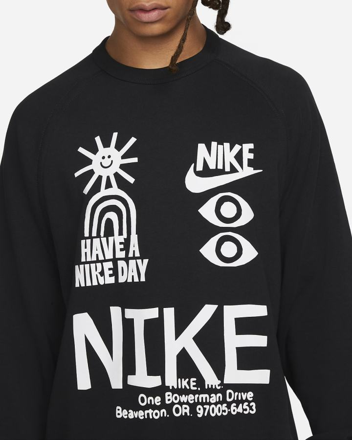 Nike Sportswear French Terry Crew Muške Dukserice Crne | HR-82460ISVA