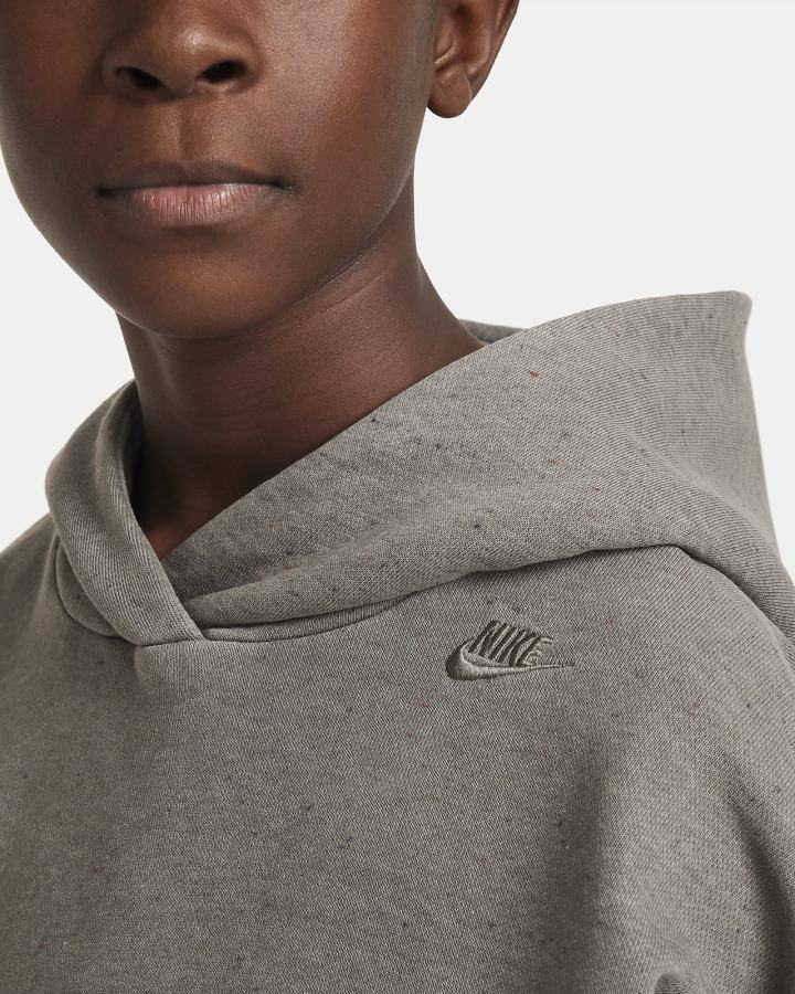 Nike Sportswear Icon Fleece Kids Za Djevojčice Majica S Kapuljačom Sive | HR-59213DZCI