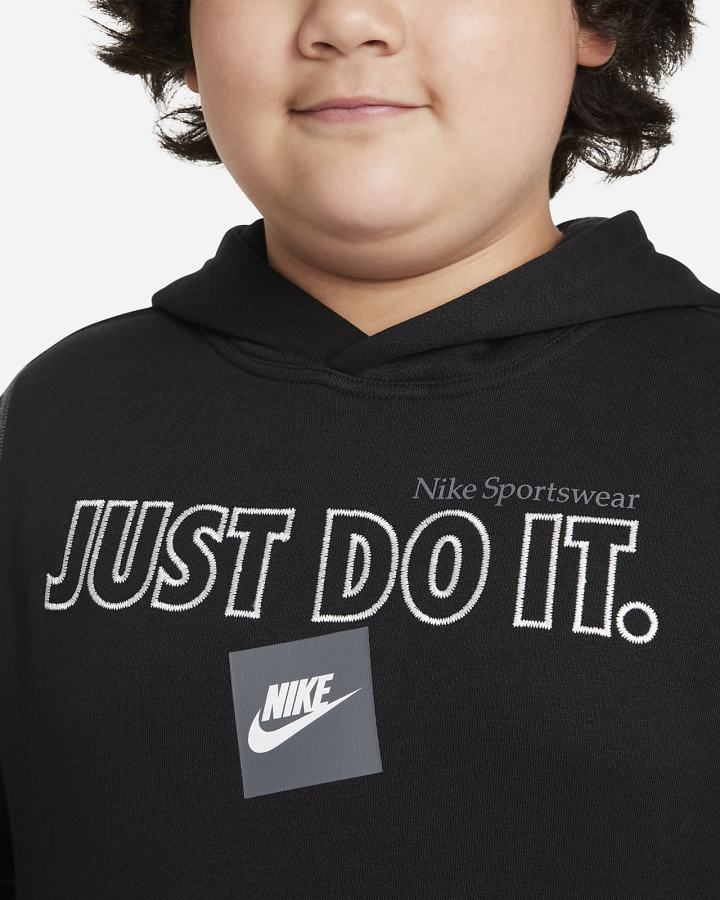 Nike Sportswear JDI Kids Za Dječake Majica S Kapuljačom Crne Sive | HR-43017DKRG