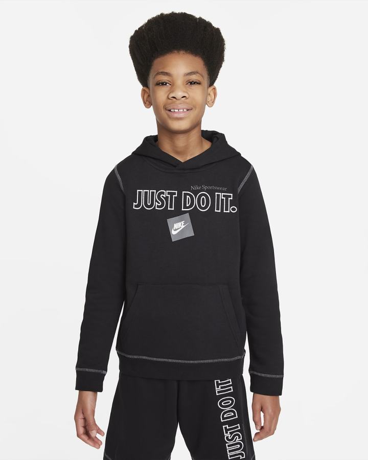 Nike Sportswear JDI Kids Za Dječake Majica S Kapuljačom Crne Sive | HR-59762SBVE