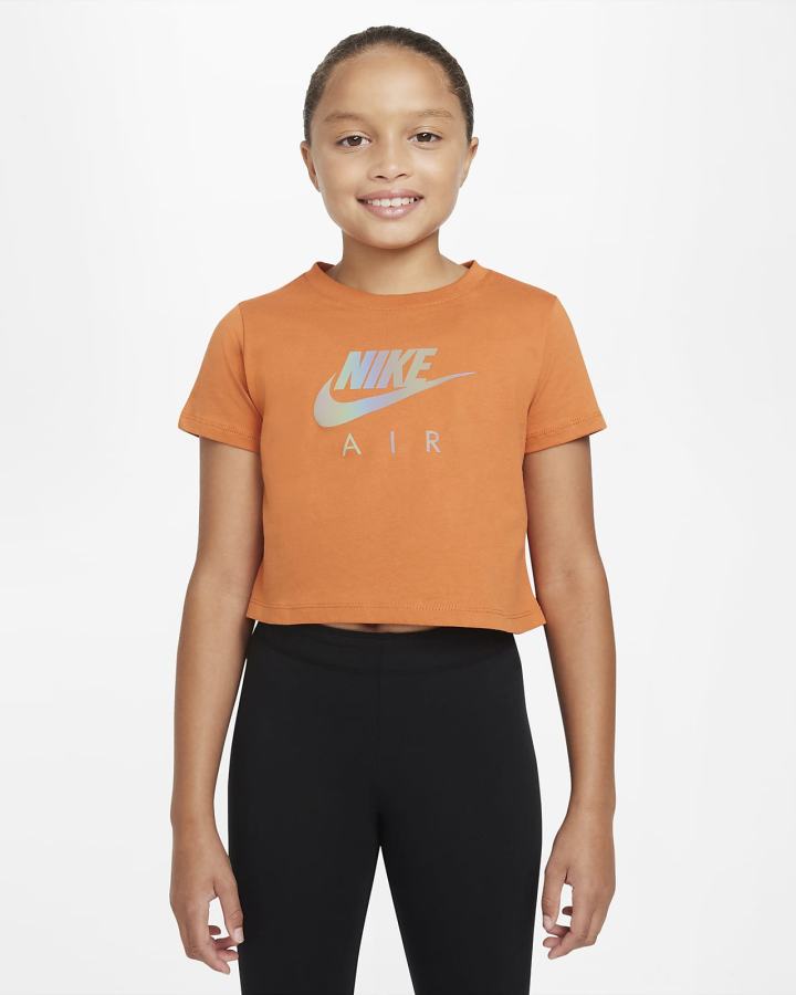 Nike Sportswear Kids Crop Za Djevojčice Majice Smeđe | HR-90148NXZJ