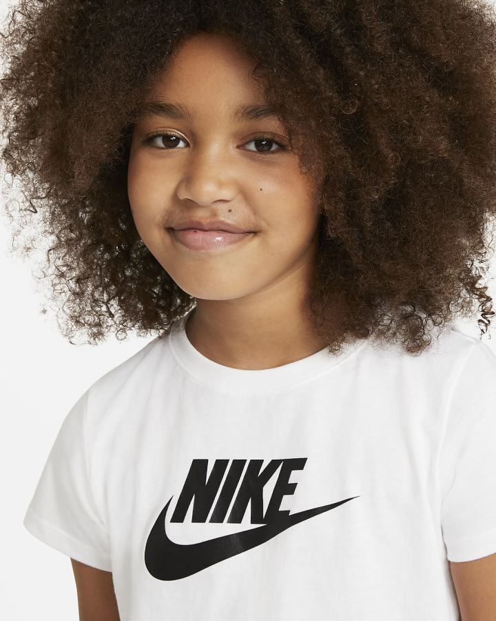 Nike Sportswear Kids Cropped Za Djevojčice Majice Bijele Crne | HR-45168QIUP