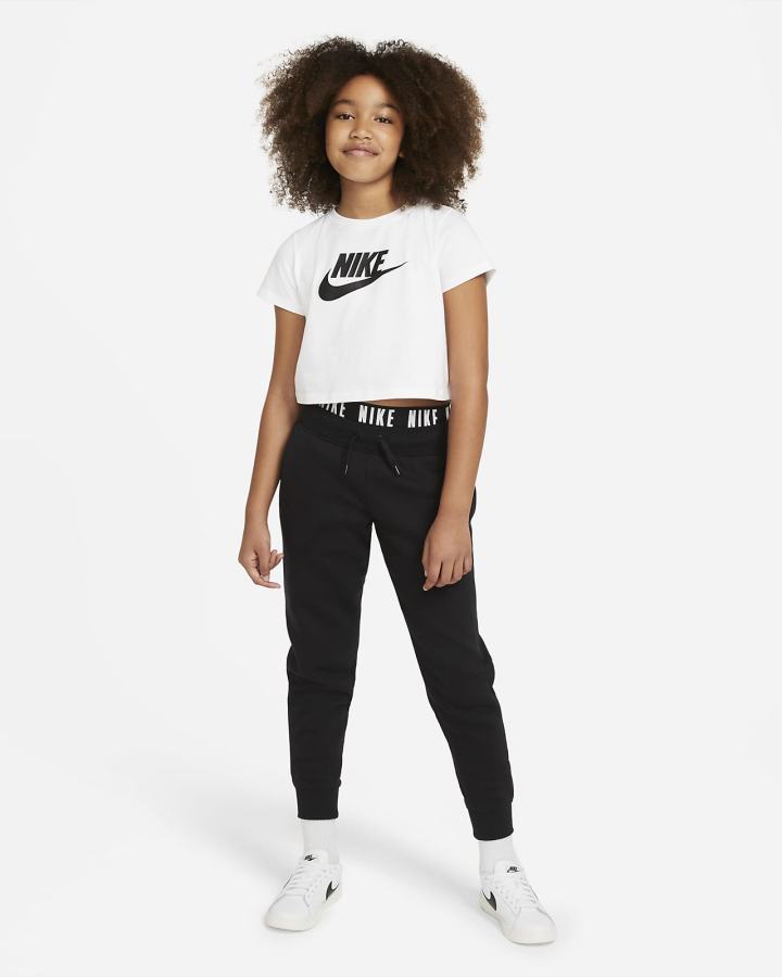 Nike Sportswear Kids Cropped Za Djevojčice Majice Bijele Crne | HR-45168QIUP