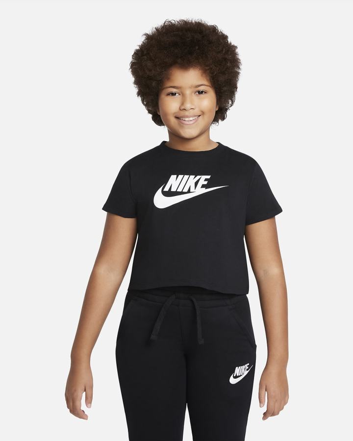 Nike Sportswear Kids Cropped Za Djevojčice Majice Crne | HR-93541FAMN