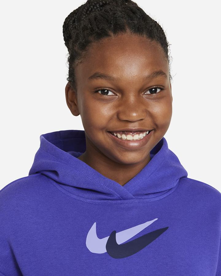 Nike Sportswear Kids Fleece Za Djevojčice Majica S Kapuljačom Bijele | HR-28107XFGS