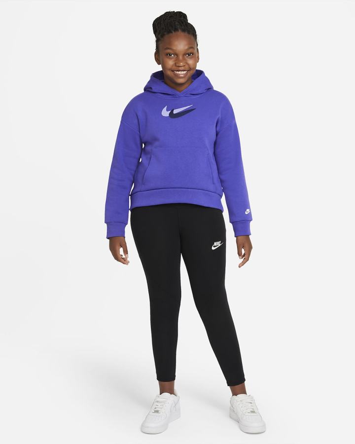 Nike Sportswear Kids Fleece Za Djevojčice Majica S Kapuljačom Bijele | HR-28107XFGS